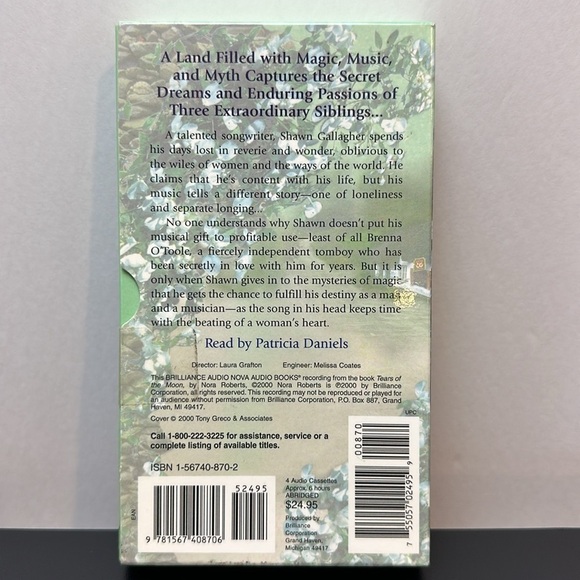 Nora Roberts Tears of the Moon 2nd in Irish Trilogy Audiobook 4 Cassettes NIB - Picture 2 of 8